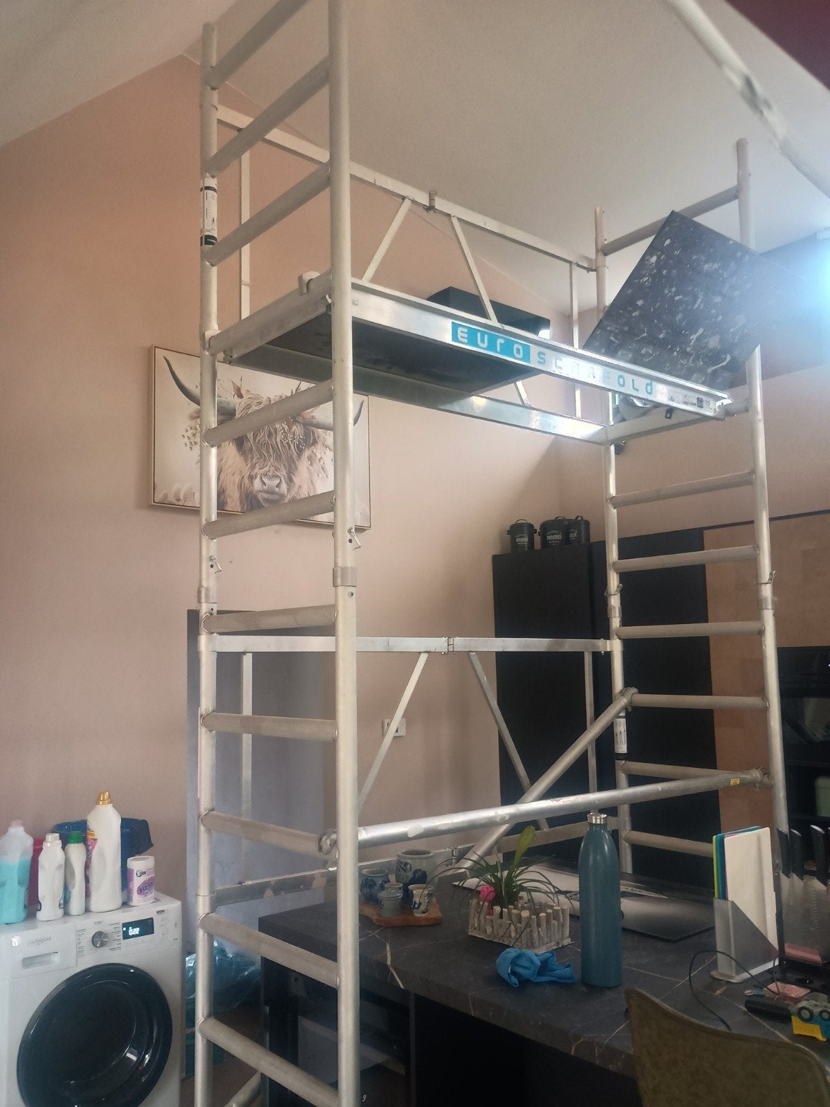 Te huur Kamer steiger 2 lagen, Ophalen, Zo goed als nieuw, Rolsteiger of Kamersteiger, Minder dan 2 meter