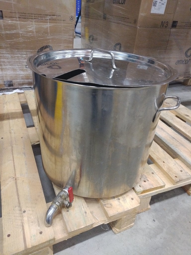 RVS pan groot wagner46 / Bierbrouwpan-ketel 64Liter, Huis en Inrichting, Keuken | Potten en Pannen, Ophalen, Gebruikt, Met handvatten