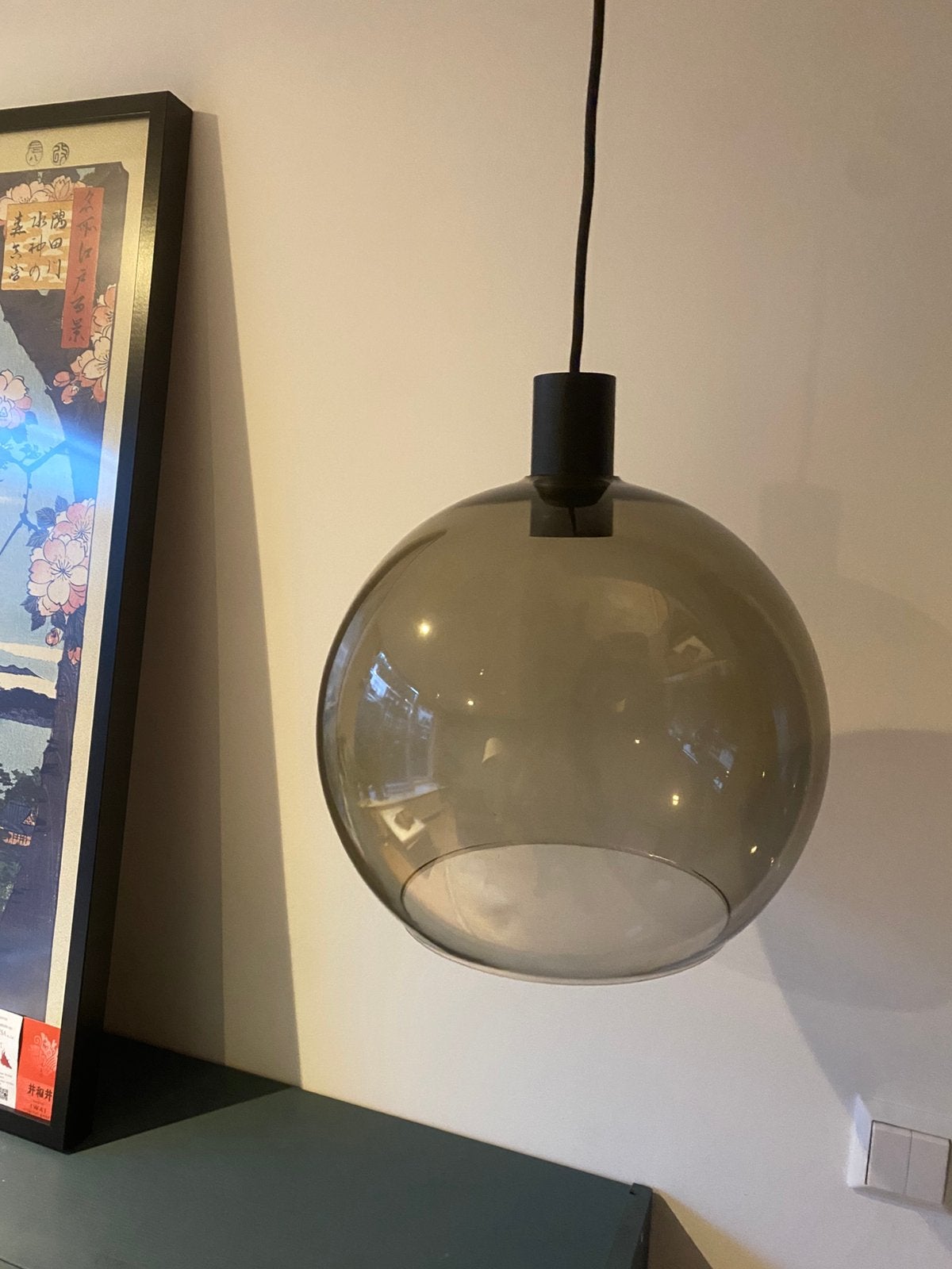 IKEA JAKOBSBYN / JÄLLBY Hanglamp Glas, Ophalen, Gebruikt, Glas, E27 (groot)
