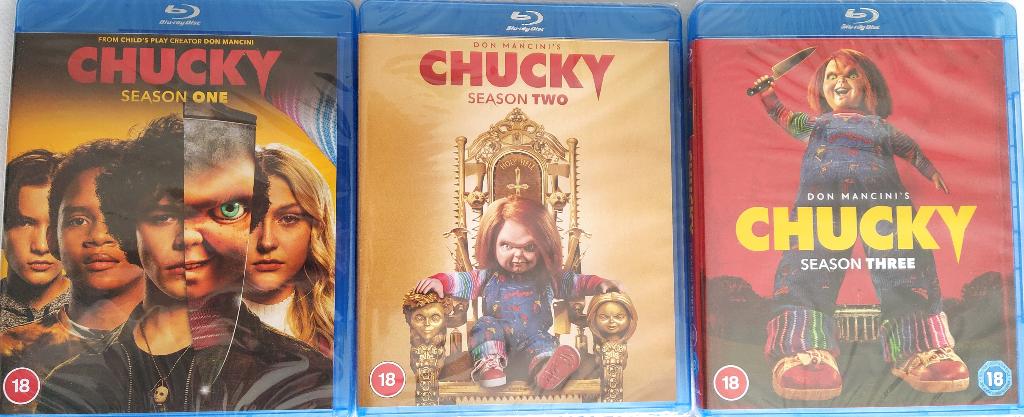 Chucky - Complete Serie (3 BLU RAY BOXEN, ENGELSE O.T.!!), Cd's en Dvd's, Verzenden, Nieuw in verpakking, Tv en Series, Boxset