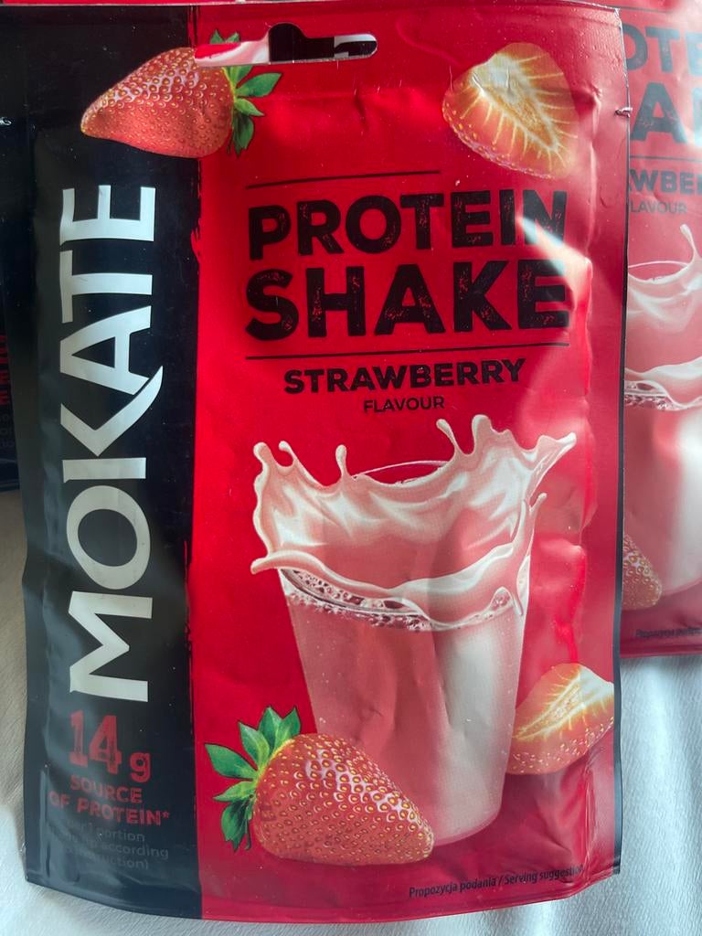 Mokate Protein Shake Aardbei Smaak - 14g Eiwit, Ophalen of Verzenden, Nieuw, Overige typen