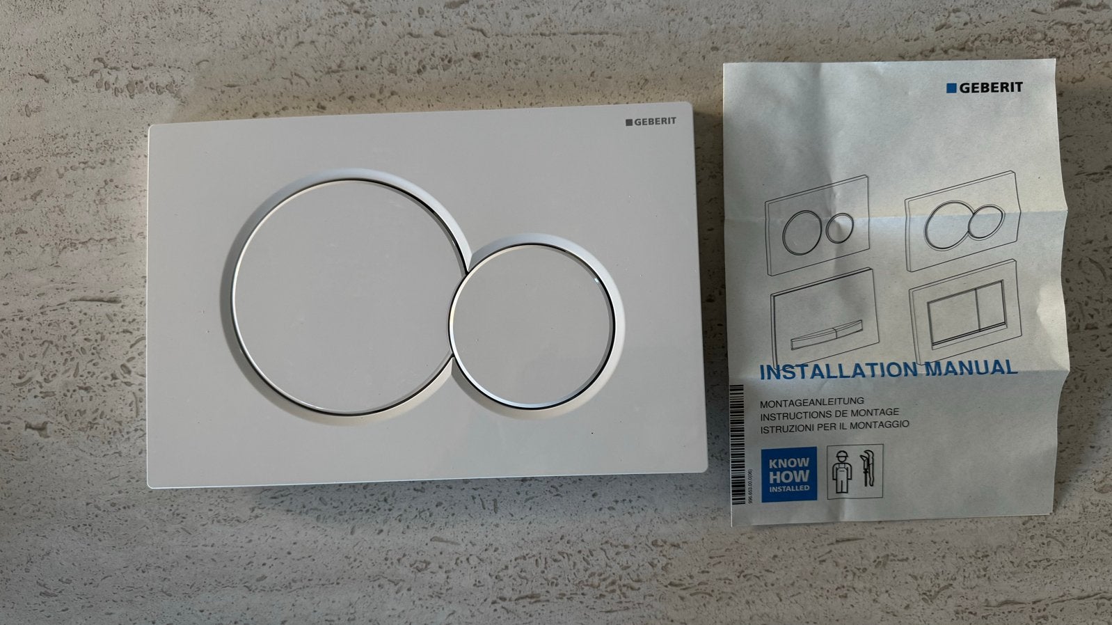 Geberit Sigma01 Bedieningsplaat Wit voor Toilet nieuw., Doe-het-zelf en Verbouw, Ophalen, Nieuw, Toilet