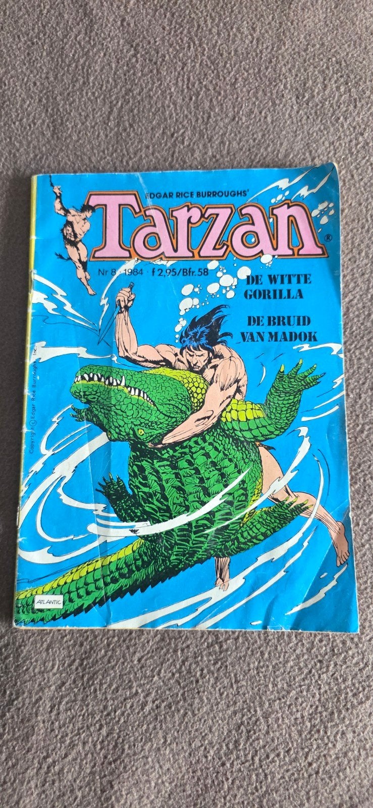 Tarzan stripboek - De Witte Gorilla / De Bruid van Madok, Gelezen, Eén stripboek, Ophalen of Verzenden, Edgar Rice Burroughs