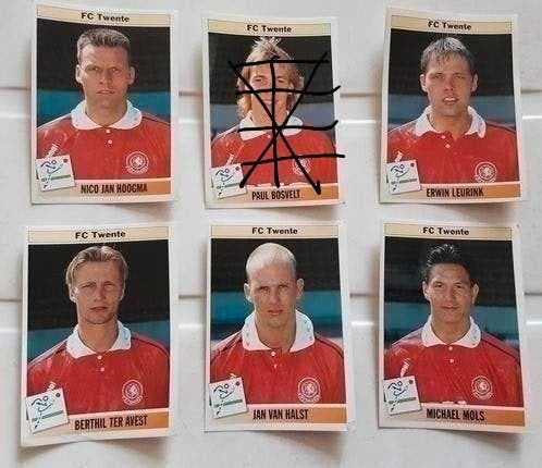 Panini voetbal 95 FC Twente 126, 131, 132, 133, 135, Ophalen of Verzenden, Zo goed als nieuw, F.C. Twente, Poster, Plaatje of Sticker