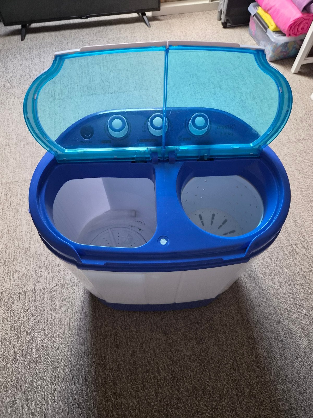 Mestic MW-120 Mini Wasmachine - Compact en Krachtig, Ophalen, Minder dan 1200 toeren, Minder dan 85 cm, Minder dan 4 kg