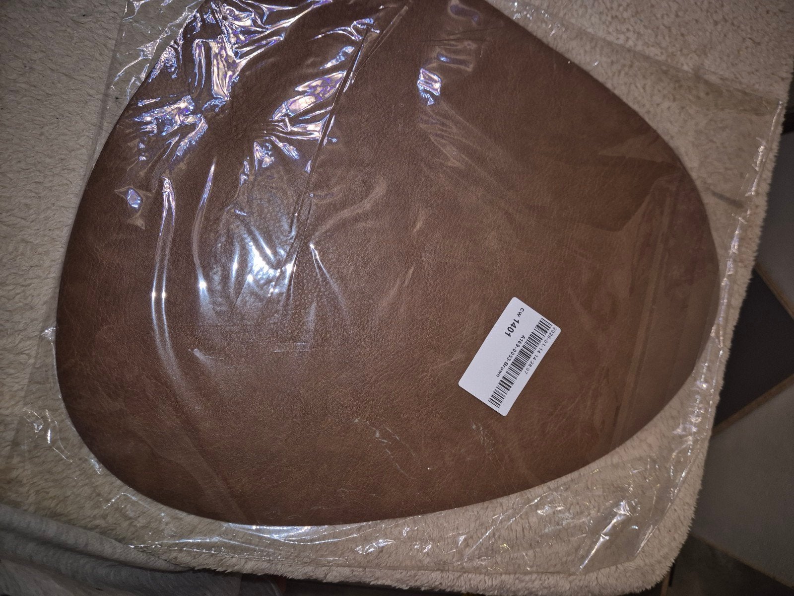 6 Placemats / Bekleding in Bruin en Cognac/Caramel, Ophalen of Verzenden, Nieuw, Bruin, Leer