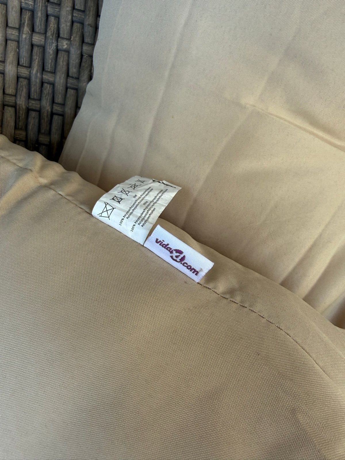 VidaXL Wicker Loungeset pallet bank Kussens goed als nieuw, Zo goed als nieuw, Loungeset, Wicker, Bank