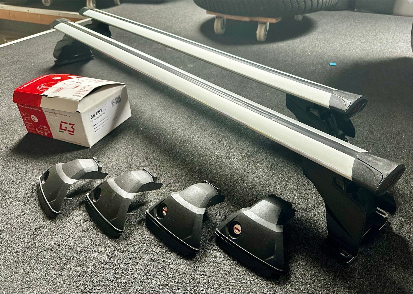 Dakdragers G3 Italia + Dakkoffer 160x80x40 cm, Auto diversen, Dakkoffers, Ophalen, Gebruikt