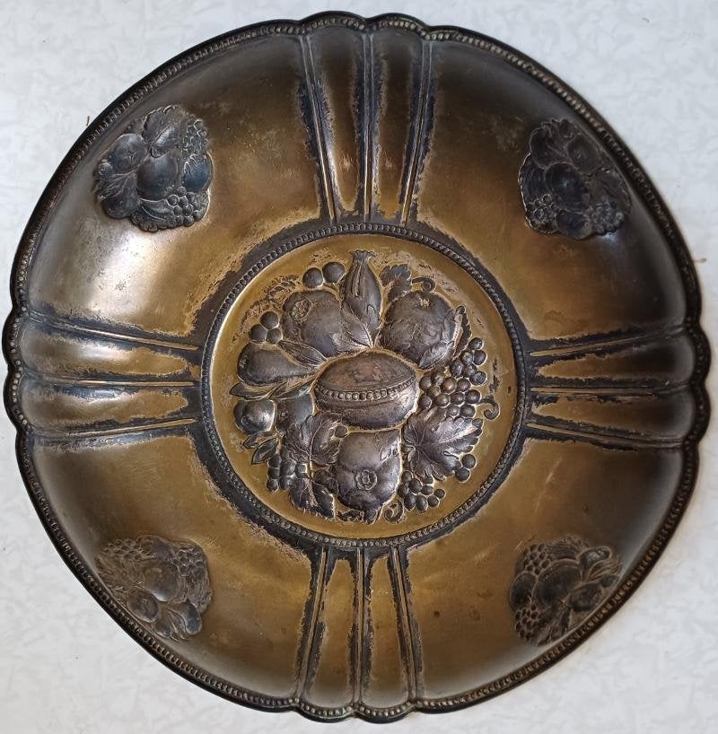Jugendstil koperen fruitschaal, Antiek en Kunst, Ophalen of Verzenden