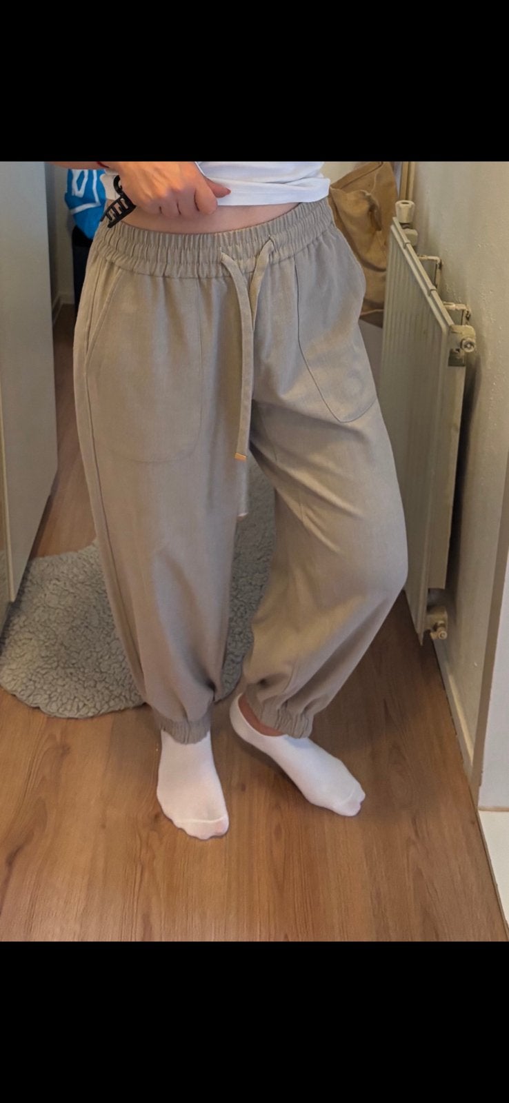 Zara Taupe Relaxed Jogger Trousers, Ophalen of Verzenden, Zo goed als nieuw, Maat 38/40 (M), Beige