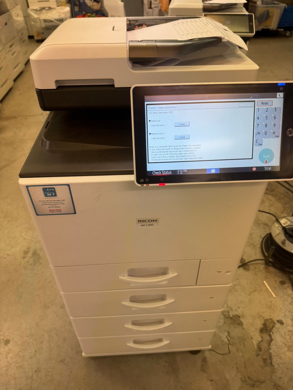Kopieermachine Ricoh IM C400 - Snelle A4 Kleuren machine, Computers en Software, Printers, Kleur printen, Refurbished, Ophalen of Verzenden