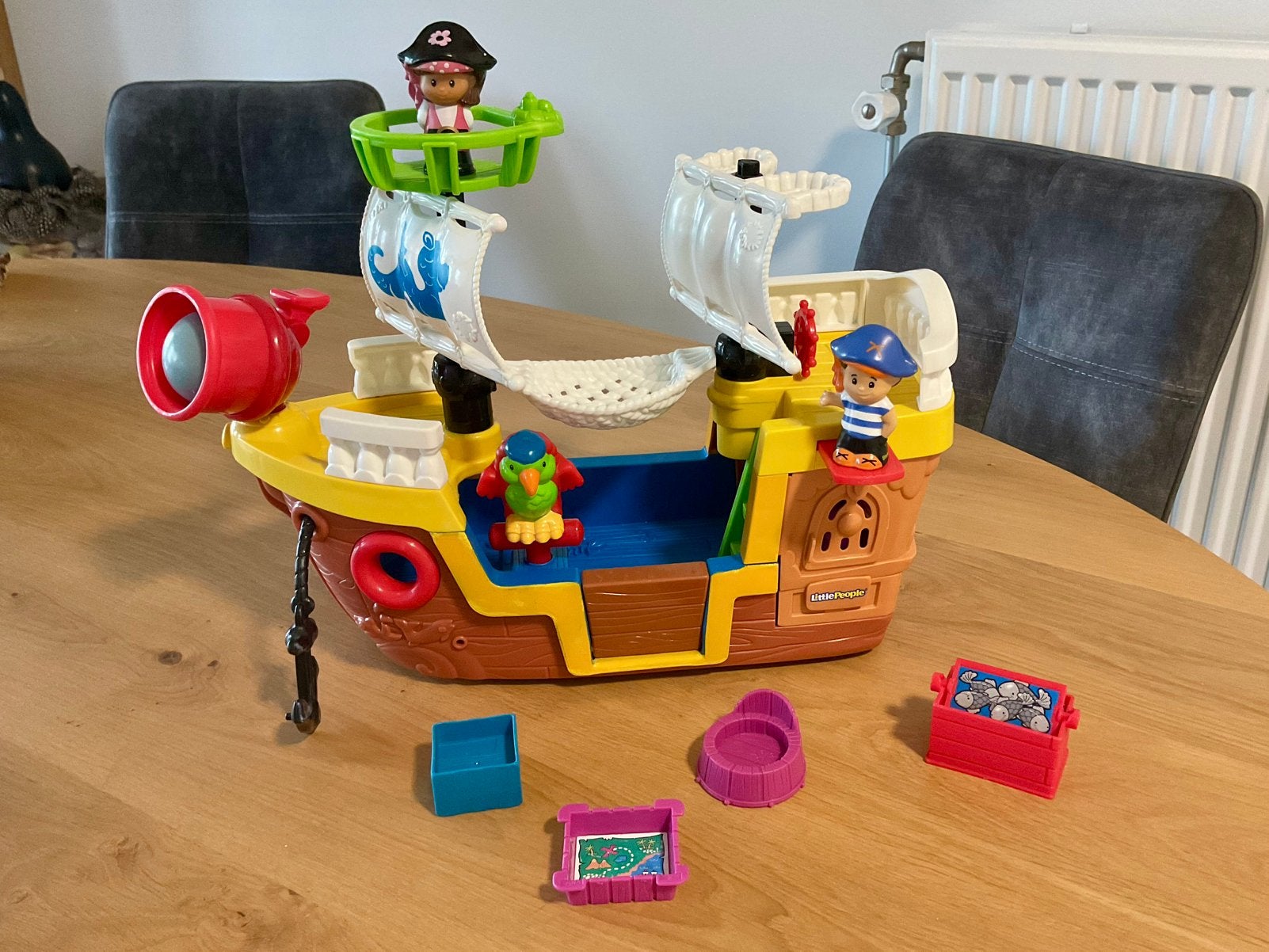 Little People : Piratenschip met geluid, Kinderen en Baby's, Speelgoed | Fisher-Price, Ophalen, Gebruikt, Speelset, Met geluid