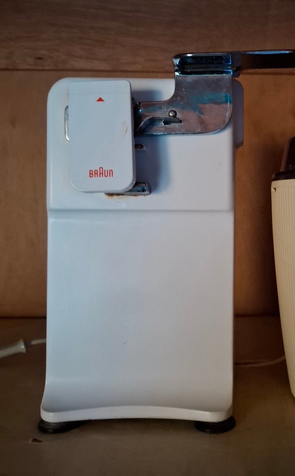 Braun elektrische blikopener en flesopener, Huis en Inrichting, Keuken | Keukenbenodigdheden, Kunststof, Ophalen, Beige, Overige typen