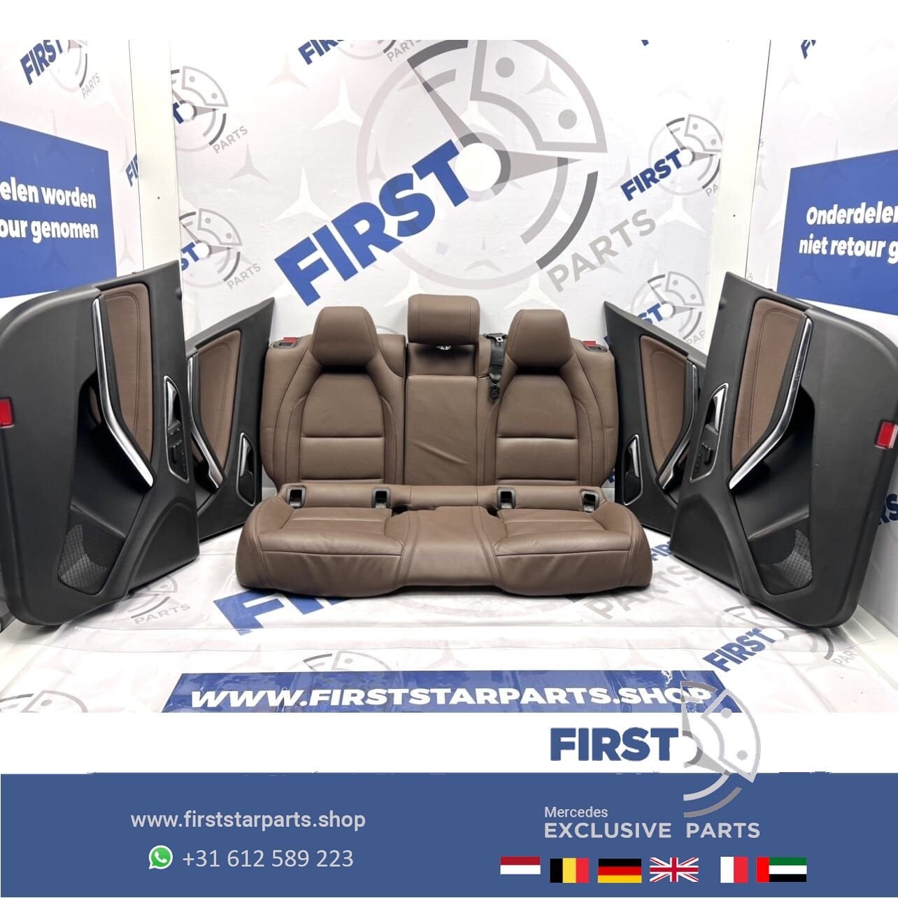W176 W117 W156 AMG STOELEN ZETELS BRUIN AMG COMPLEET INTERIE, Auto-onderdelen, Interieur en Bekleding, Gebruikt, -, Ophalen of Verzenden