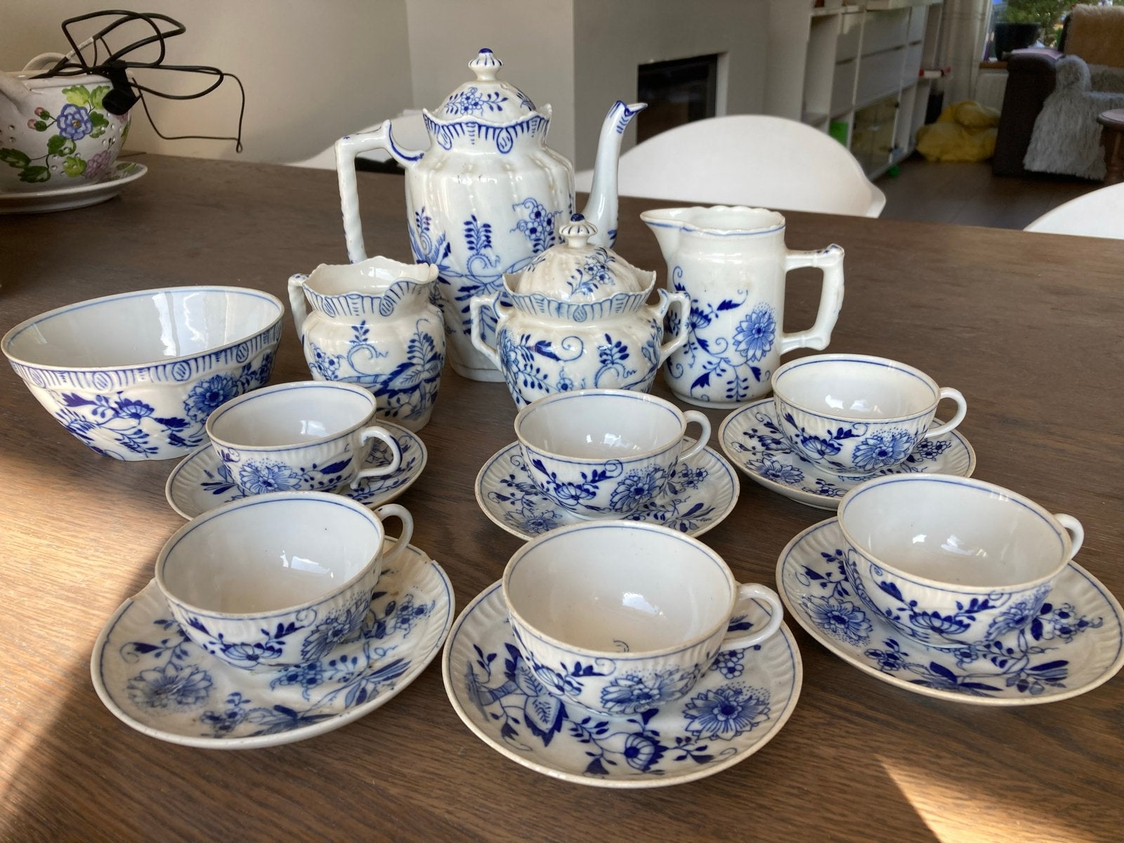 Antiek Regout Maastricht Bleu Onion Servies - Compleet, Ophalen