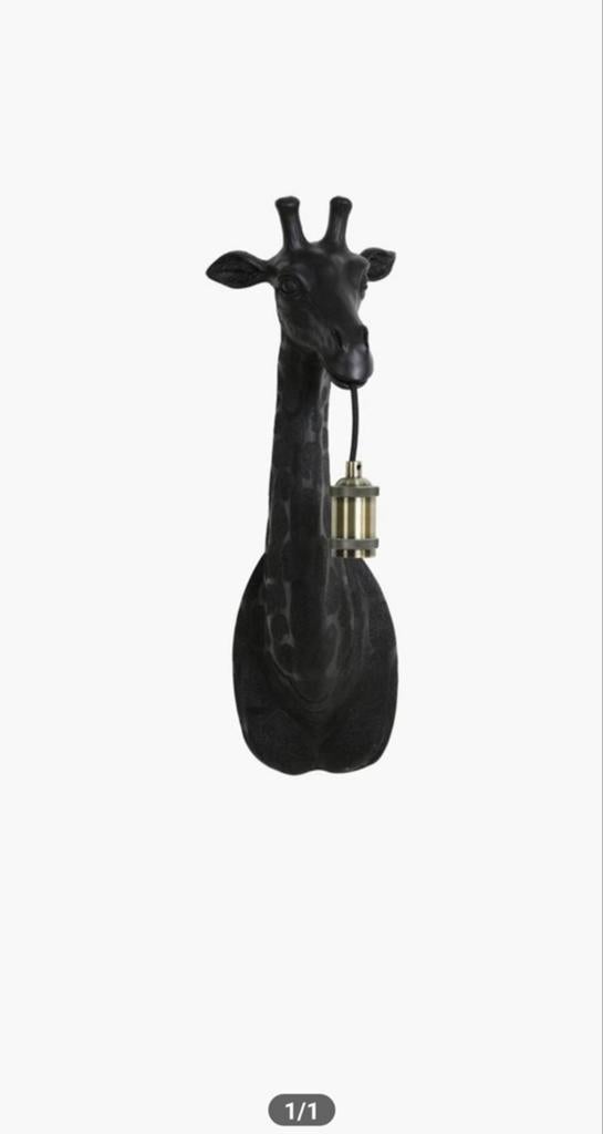 Wandlamp Giraffe of Olifant - Unieke Dierenkop Lamp, Huis en Inrichting, Lampen | Wandlampen, Verzenden, Zo goed als nieuw, Overige materialen