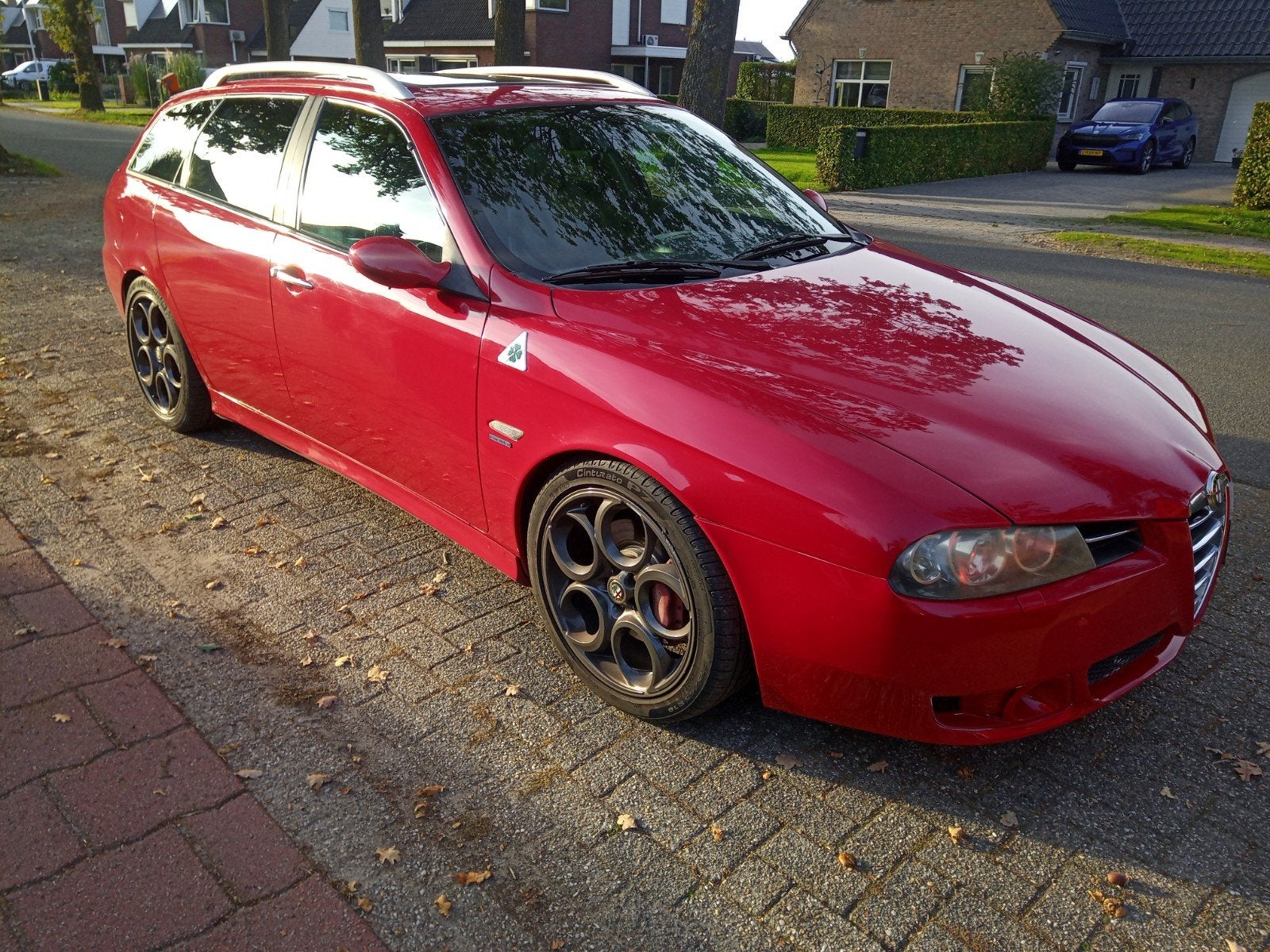 Alfa Romeo 156 2.5 V6 24V Sportwagon 2004 Rood, Auto's, Voorwielaandrijving, 1380 kg, Zwart, 192 pk