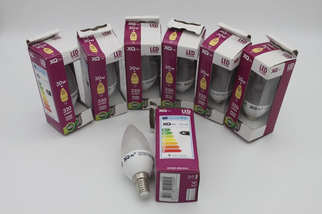 7x XQ‑lite LED lampen – E14 – 4W – Warm wit - Nieuw, Led-lamp, E14 (klein), Nieuw, Ophalen of Verzenden