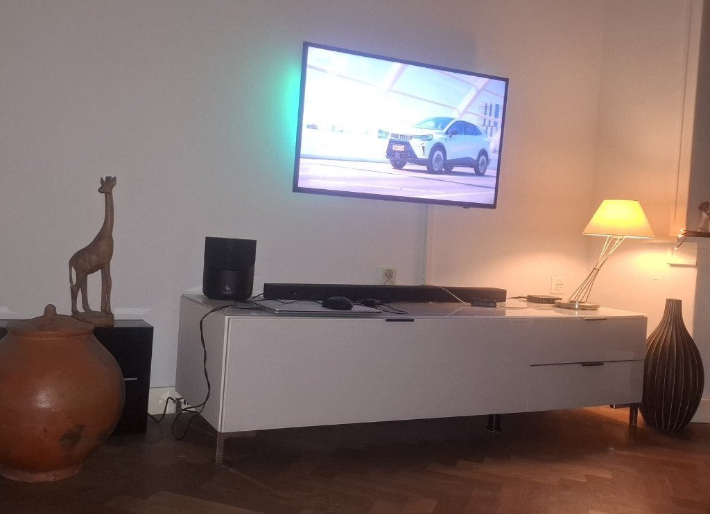 tv meubel  laag dressoir, Ophalen, Gebruikt, Overige houtsoorten, 50 tot 100 cm