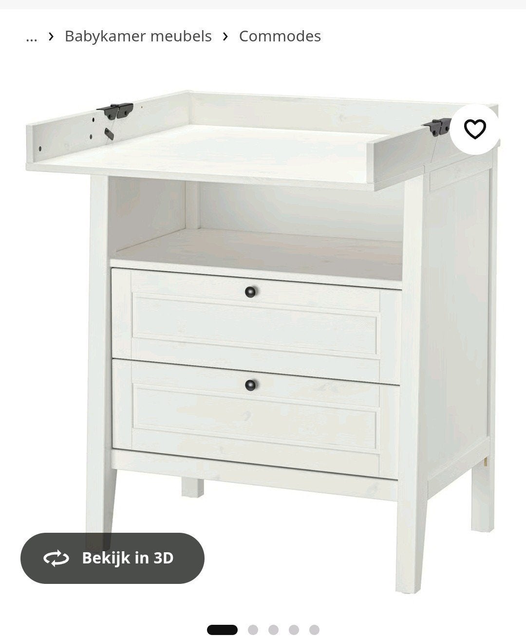 commode en bedje ikea. matrasje inbegrepen, Kinderen en Baby's, Ophalen, 50 tot 70 cm, 90 tot 105 cm, 100 cm of meer