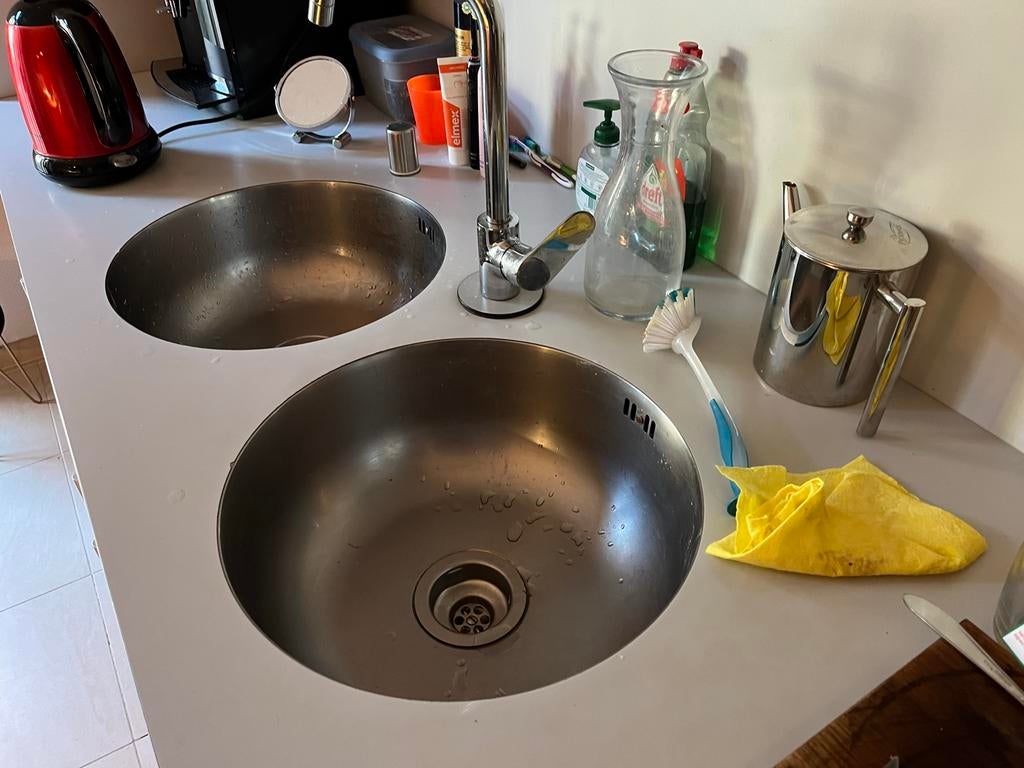 Rechte keuken 4.70m met ATAG inductie en heteluchtoven, Huis en Inrichting, Keuken | Complete keukens, Gebruikt, Enkelwandige keuken