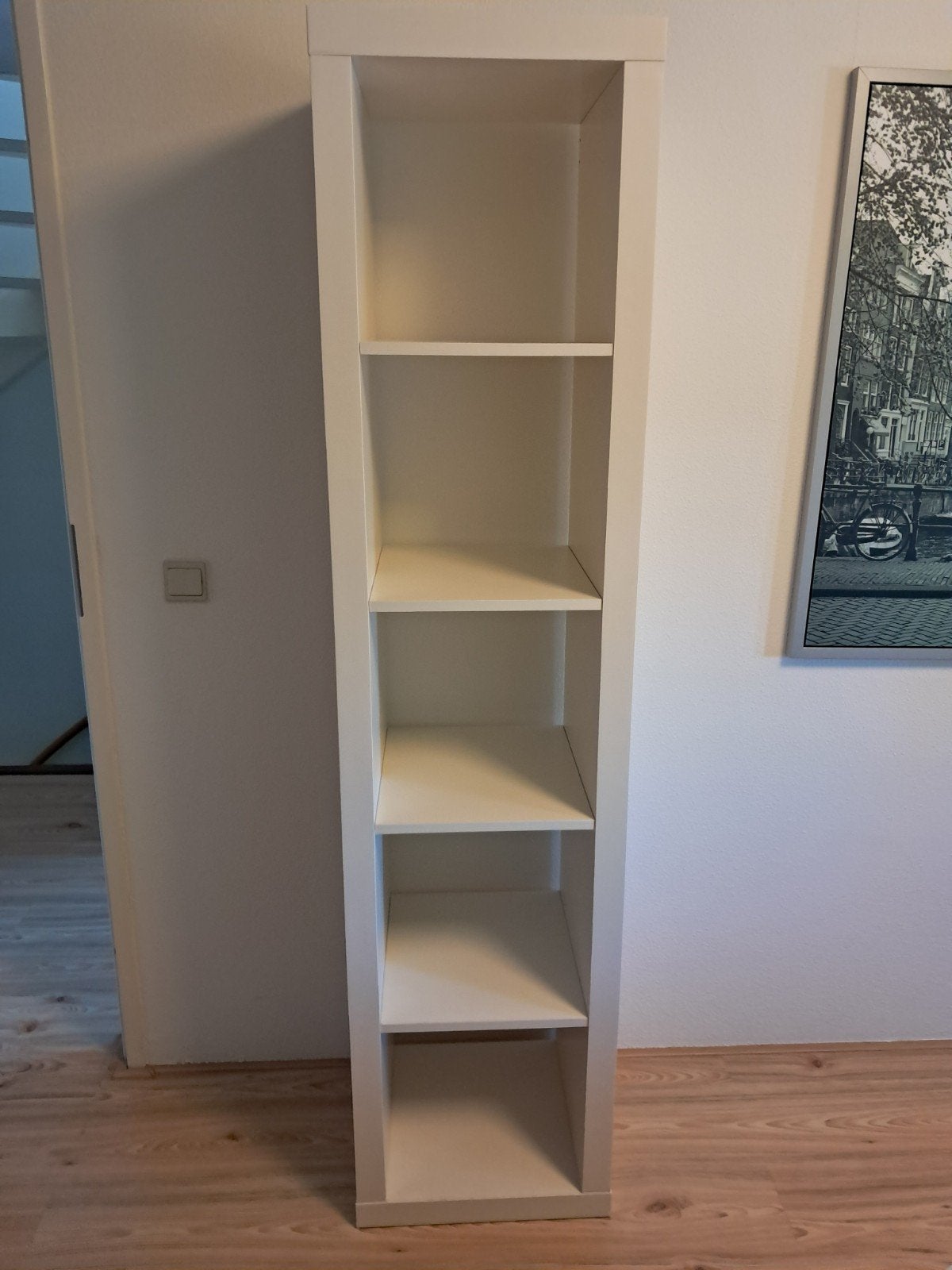 Ikea hoge smalle (boeken)kast wit, Ophalen, Minder dan 50 cm, Gebruikt, Modern