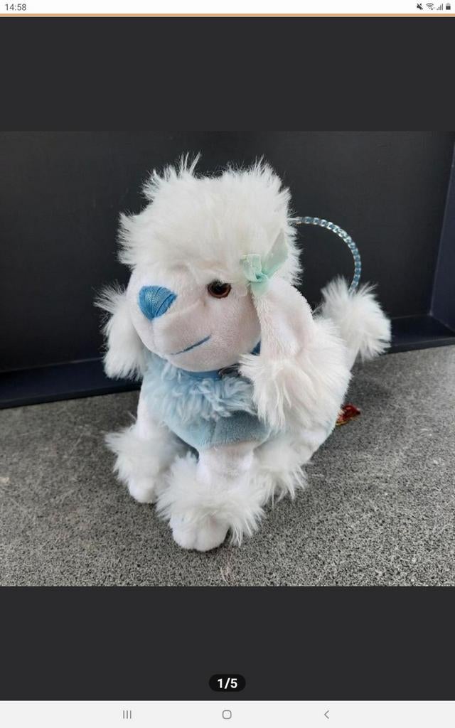Mooie knuffel hond ook te gebruiken als tasje, Kinderen en Baby's, Ophalen of Verzenden, Zo goed als nieuw, Hond