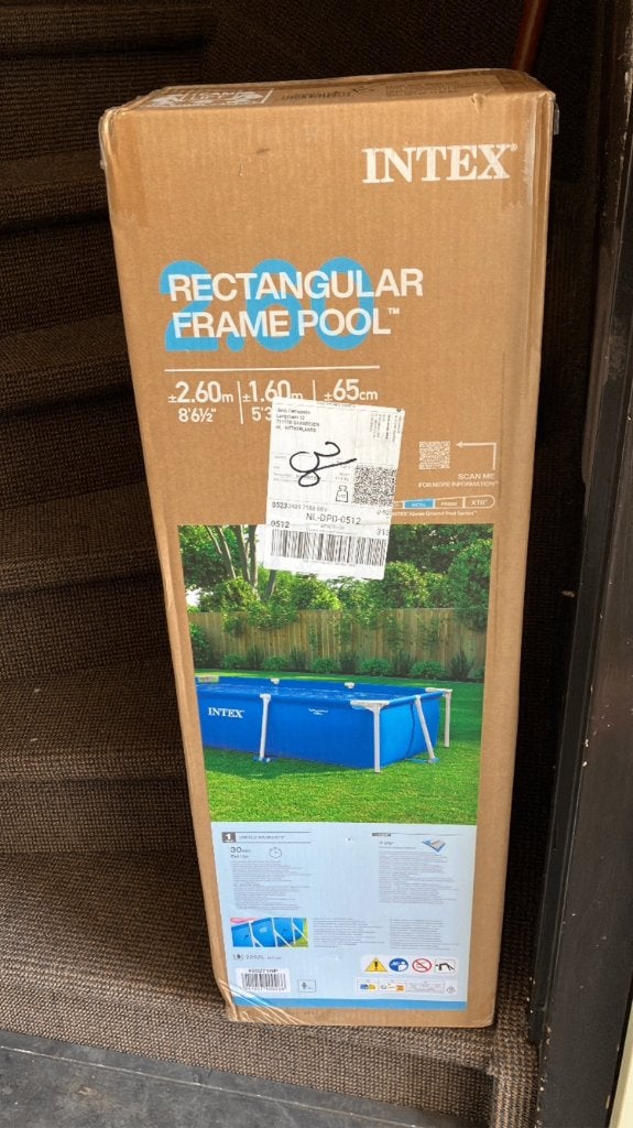 Intex frame pool (260x160x65cm), Ophalen, Minder dan 80 cm, Nieuw, Minder dan 200 cm
