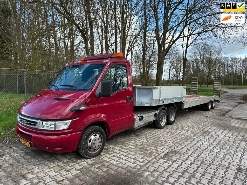 Iveco Daily Be combinatie oplegger semi dieplader clixtar je, Auto's, Bestelauto's, ABS, Achterwielaandrijving, Gebruikt, 4 cilinders