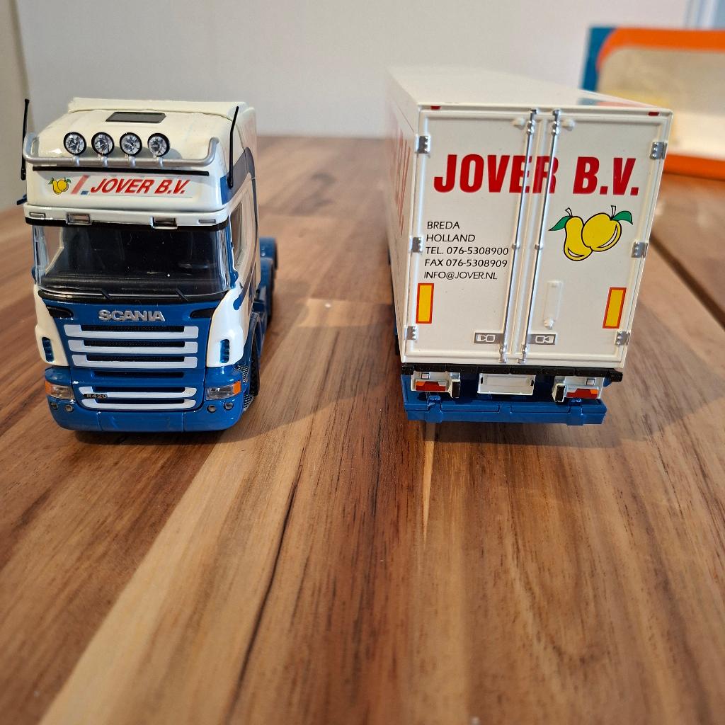 JOVER B V BREDA SCANIA TOPLINE & KOELTRAILER NIEUW IN DOOS., Verzenden, Nieuw, Bus of Vrachtwagen, Tekno