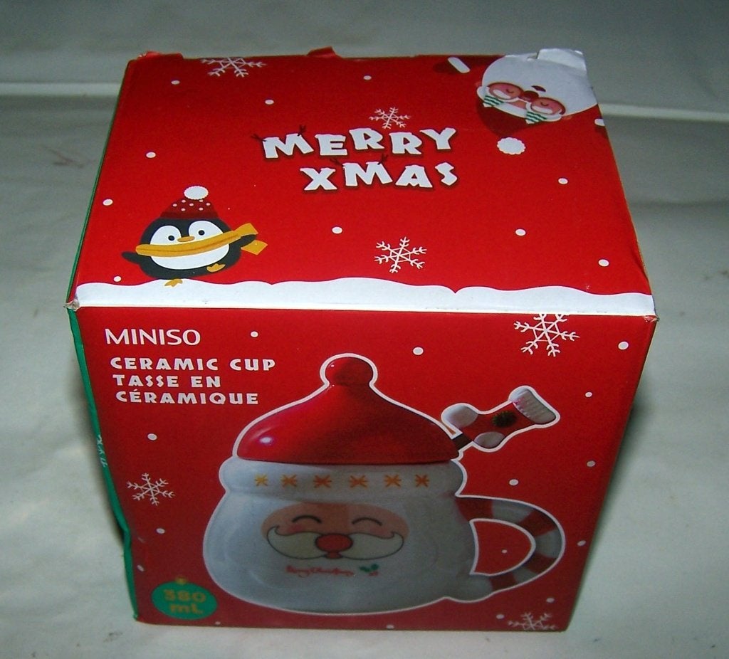 Prachtige Kerstmok met deksel en lepel. Nieuw in doos., Diversen, Kerst, Ophalen of Verzenden, Nieuw