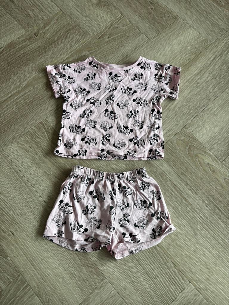 Roze pyjama maat 98/104 Mickey en Minnie Mouse, Kinderen en Baby's, Kinderkleding | Maat 98, Zo goed als nieuw, Meisje, Nacht- of Onderkleding