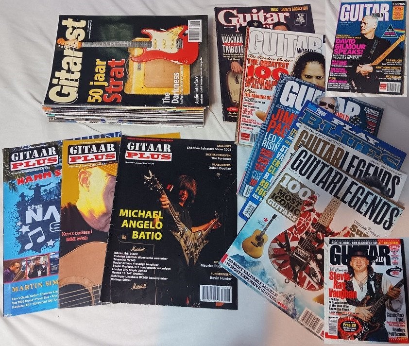 Magazines GitaarPlus, Gitarist, Guitar World, Guitar Legends, Verzenden, Gelezen, Muziek, Film of Tv