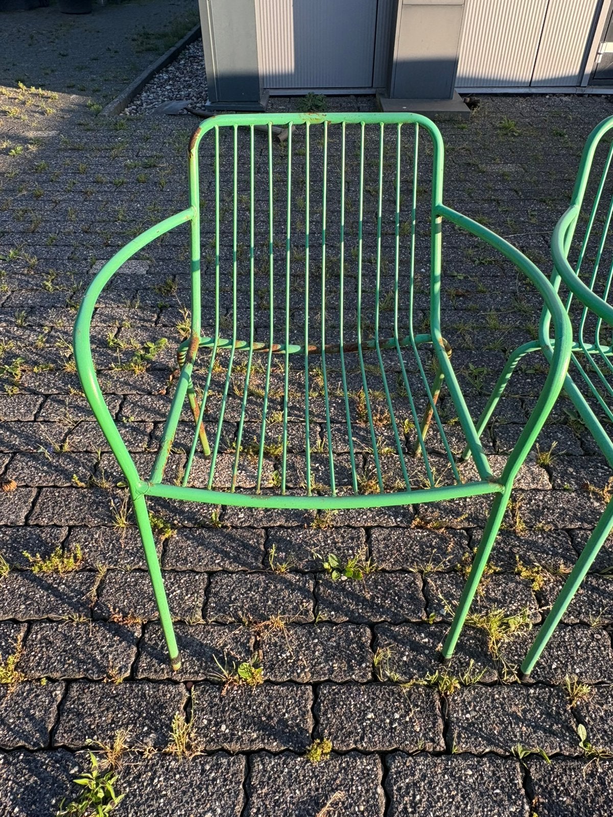 6 (of 10) Retro stalen draadstoel, Tuin en Terras, Tuinstoelen, Ophalen, Zo goed als nieuw, Metaal