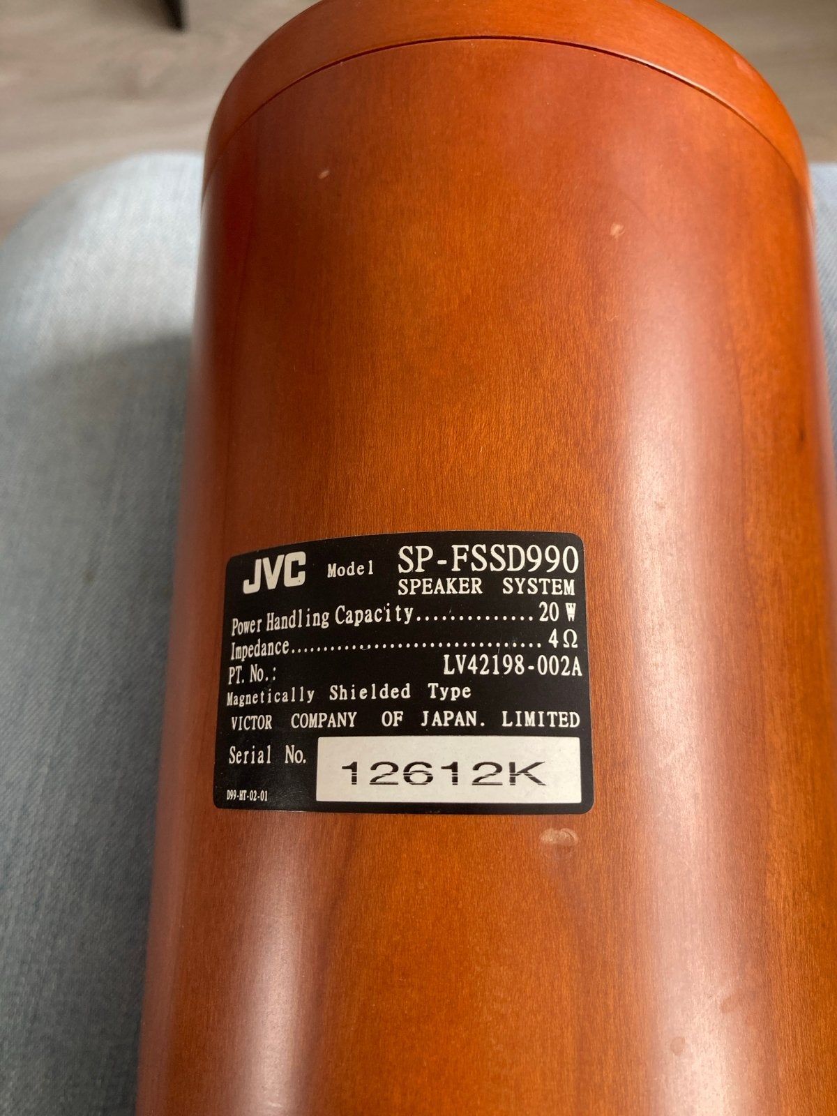 JVC SP-FSSD990 Speakers - 20W, 4 Ohm, Ophalen of Verzenden, Gebruikt, Minder dan 60 watt, JVC