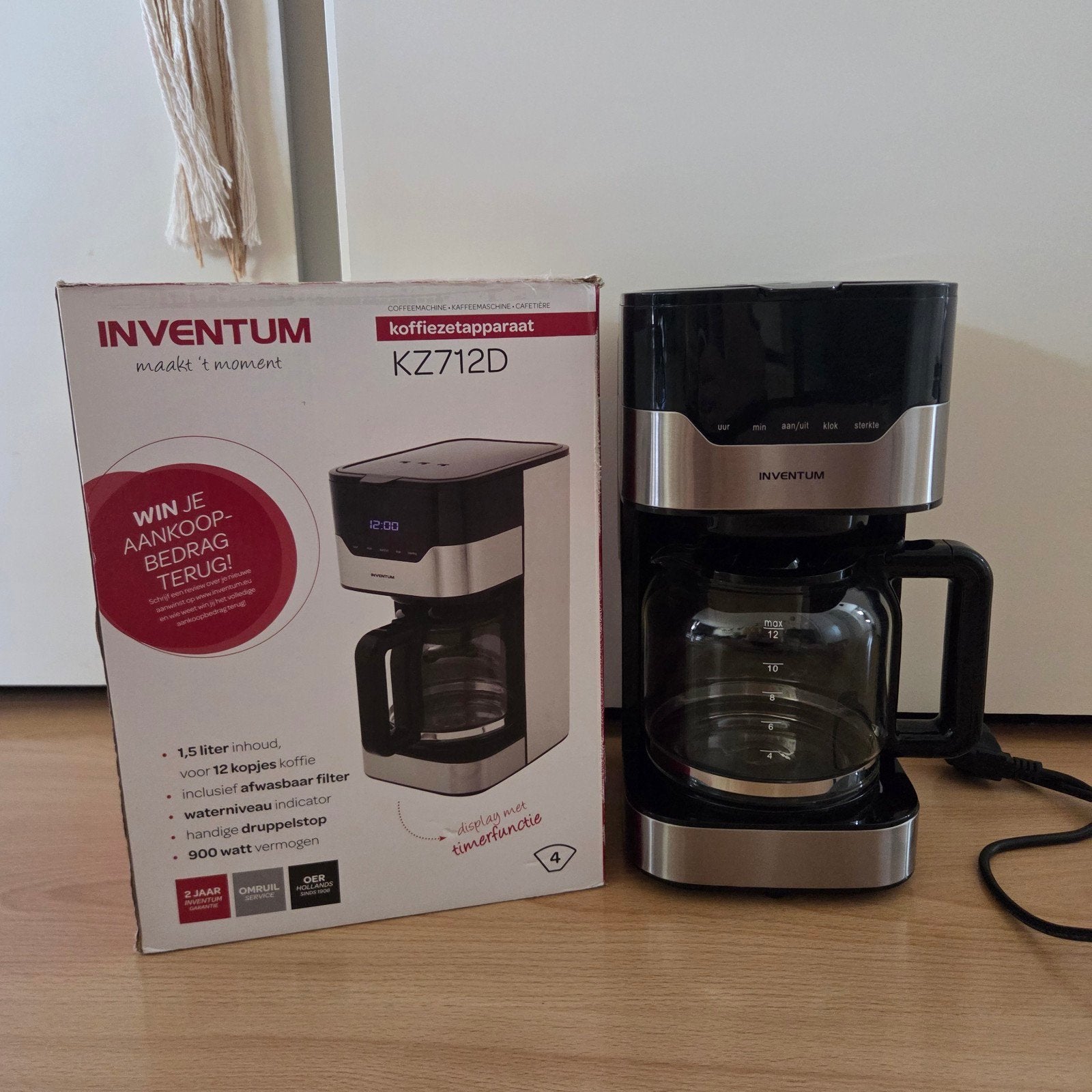 Inventum KZ712D Koffiezetapparaat ideaal voor kampeerders., 10 kopjes of meer, Koffiemachine, Gemalen koffie, Ophalen of Verzenden