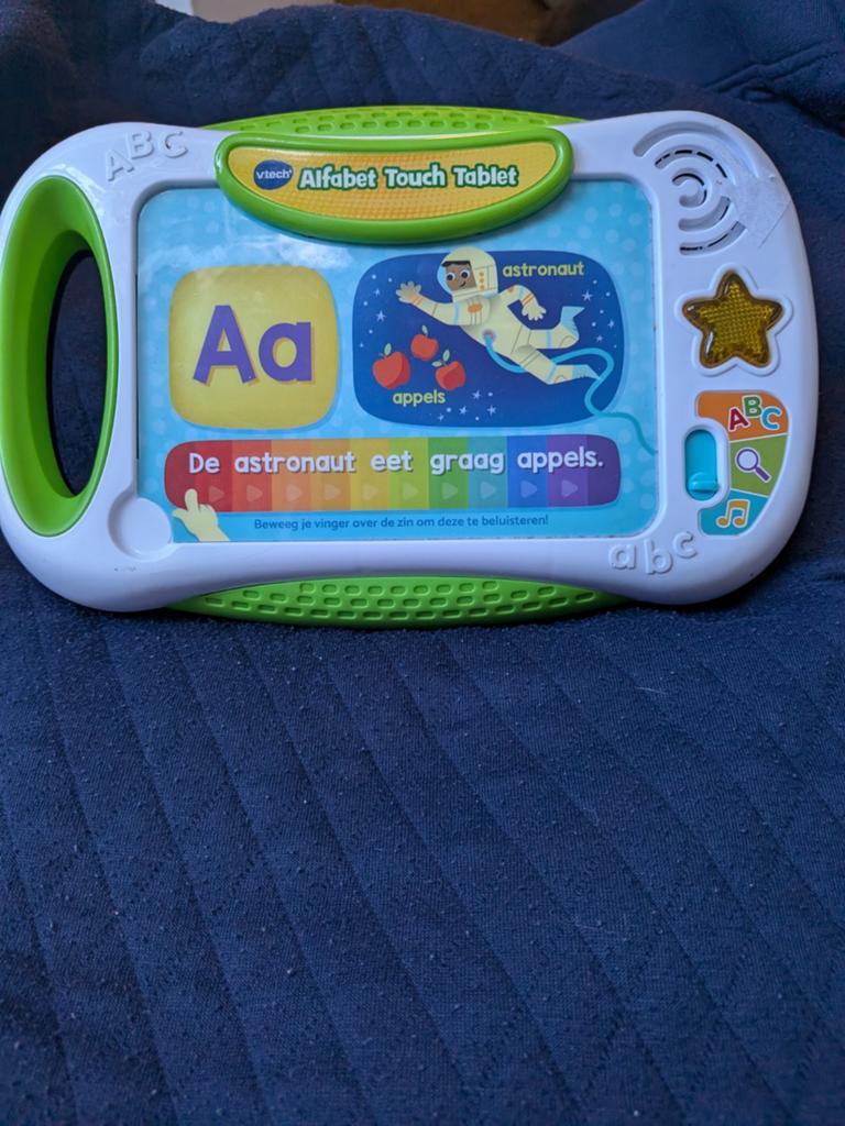 VTech Alfabet Touch Tablet met complete alfabet kaarten, Ophalen, Zo goed als nieuw, Taal en Lezen, Met geluid
