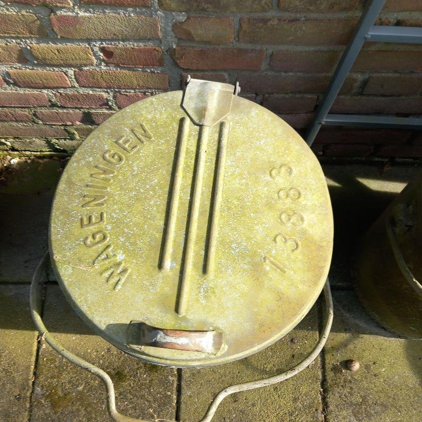 vuilnis emmer , zink - leuk als decoratie, plantenbak, Huis en Inrichting, Woonaccessoires | Prullenbakken, 40 liter of meer, Ophalen