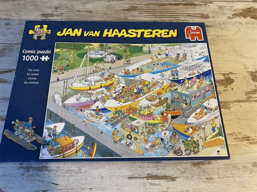 Jan van Haasteren - de sluizen 1000 stuks [s88], Verzenden, 500 t/m 1500 stukjes, Zo goed als nieuw