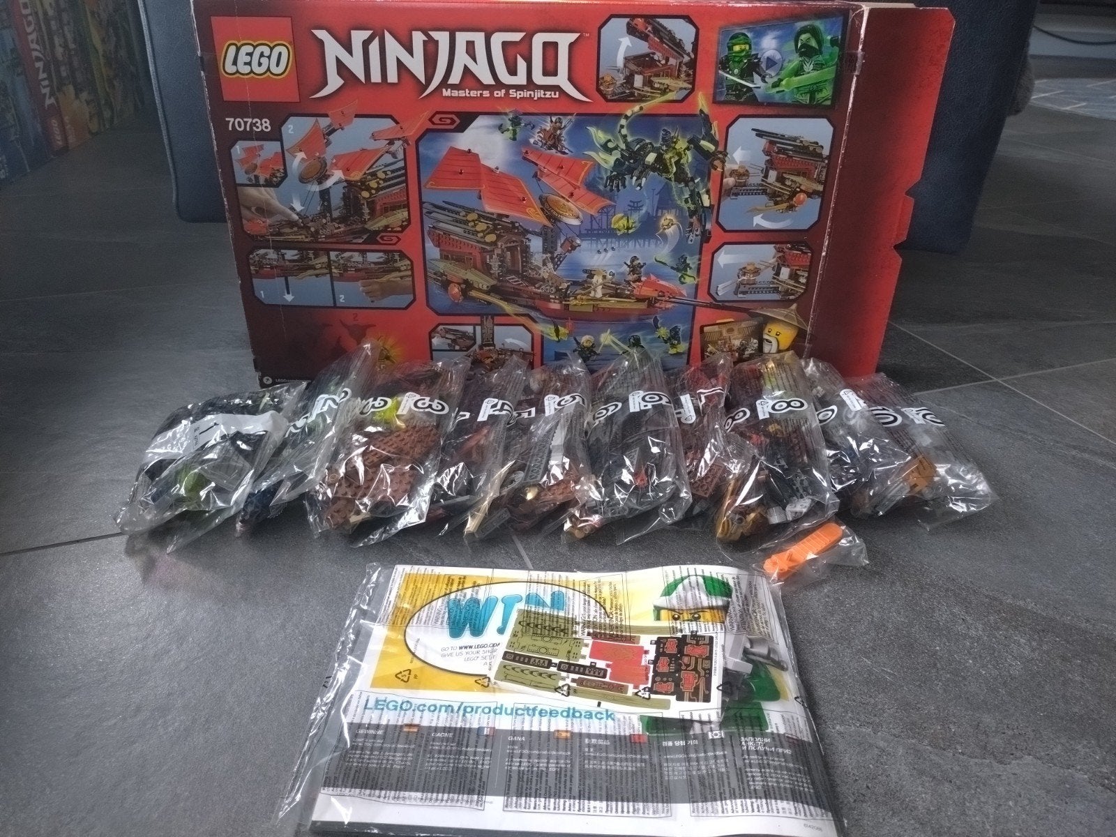 LEGO 70738  Ninjago- Final Flight of Destiny's Bounty, Ophalen, BrickHeadz, Lego, Zo goed als nieuw