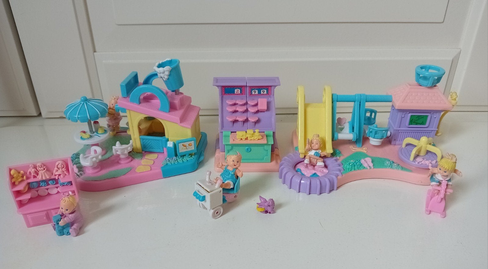 Grote set vintage Mimi & The Goo Goos Polly Pocket, Ophalen of Verzenden, Zo goed als nieuw, Overige typen