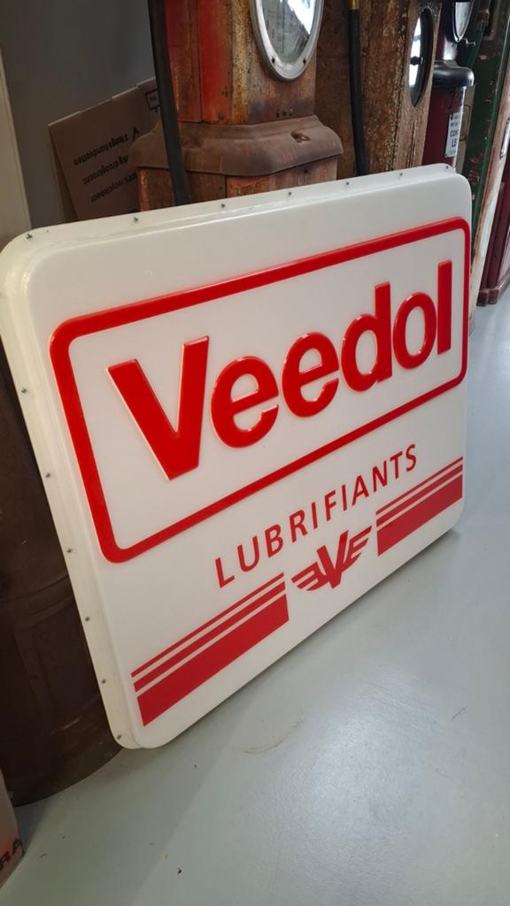 Veedol lichtbak, Verzamelen, Merken en Reclamevoorwerpen, Ophalen of Verzenden, Zo goed als nieuw, Lichtbak of (neon) lamp