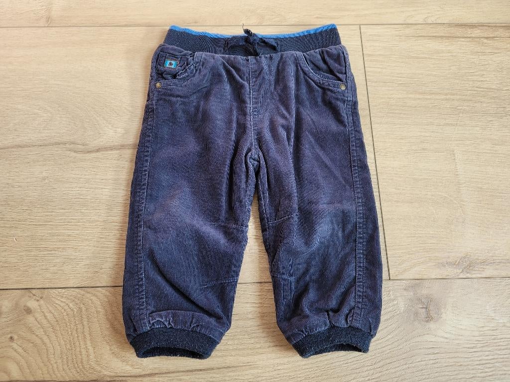 BABYCLUB blauw ribcord broekje maat 74 ~ MS3097, Broekje, Babyclub, Ophalen of Verzenden, Zo goed als nieuw