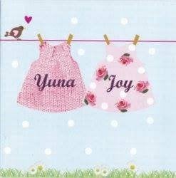 Yuna & Joy, Ophalen of Verzenden, 2000 tot heden, Geboortekaartje