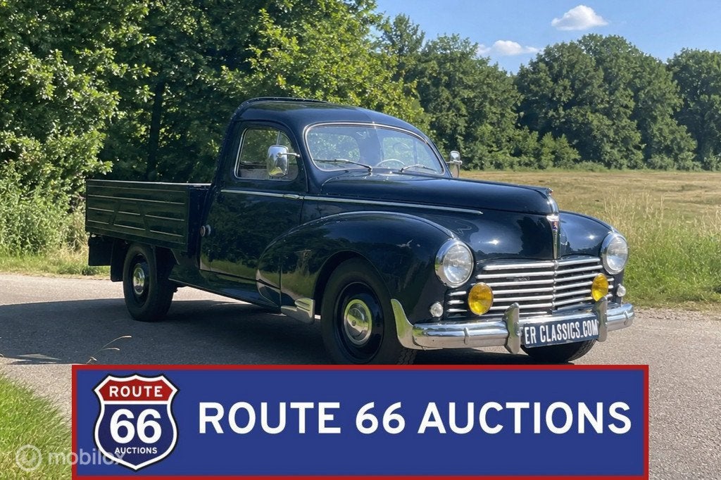 Peugeot 203 Pick Up | 1954 | Route 66 Auctions, Auto's, Oldtimers, Overige carrosserieën, Zwart, Bedrijf, Handgeschakeld