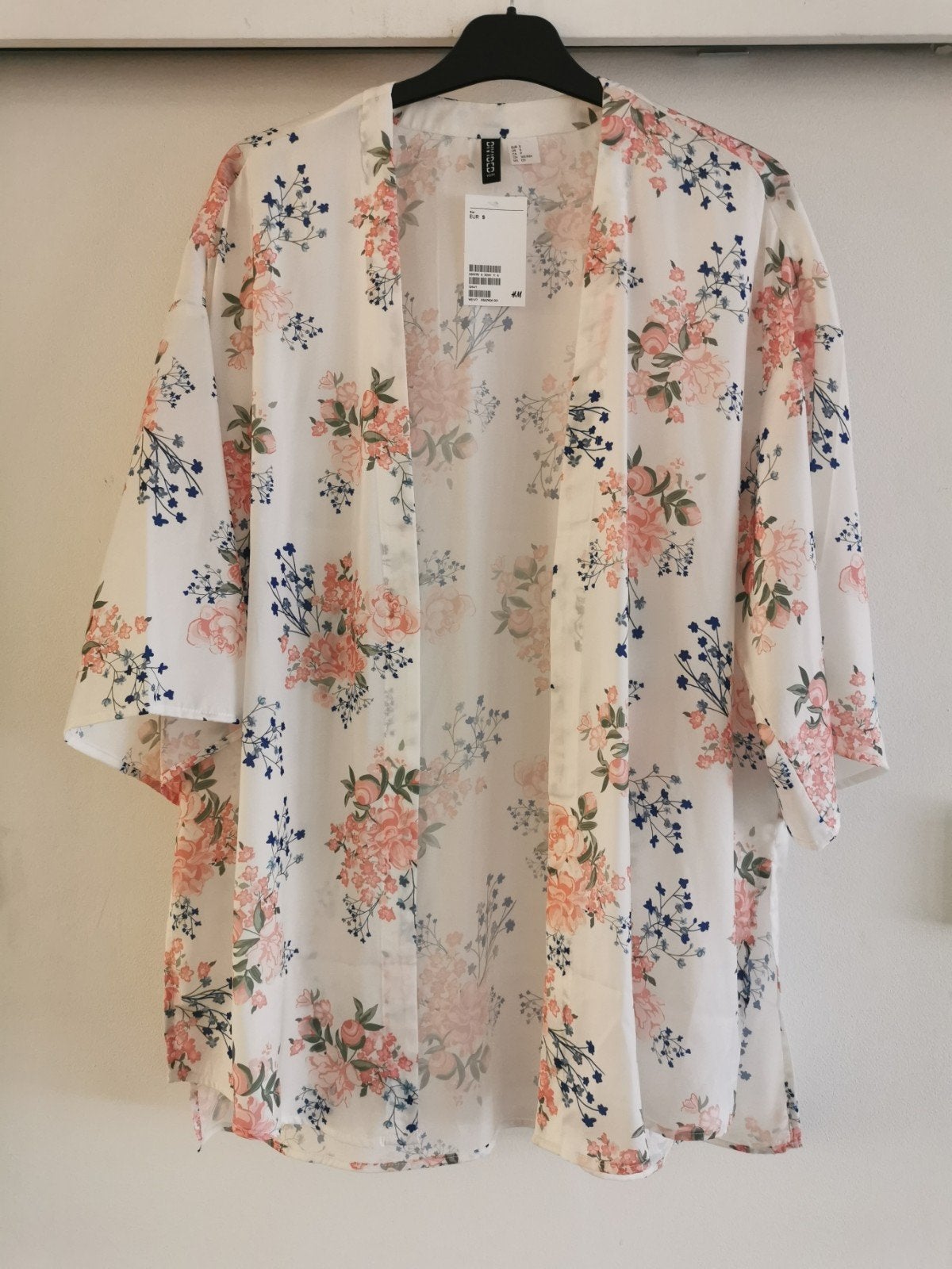 H&M kimono met bloemenprint mt. S/M, H&M, Nieuw, Maat 36 (S), Meerkleurig