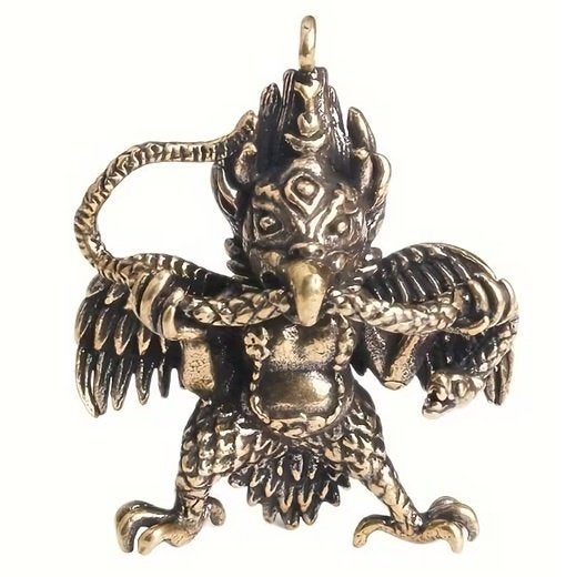 Garuda hanger - Dapeng Vogelgod, Antiek en Kunst, Ophalen of Verzenden, Sieraad, Brons