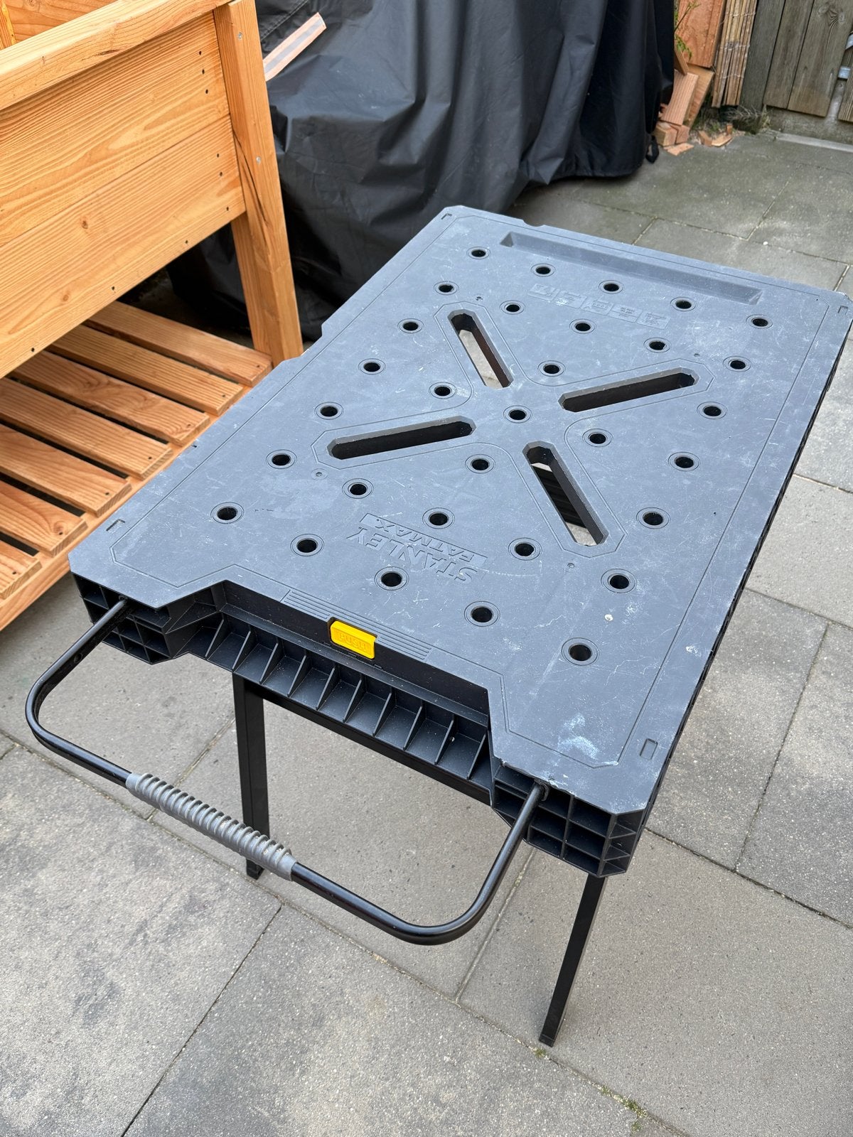 Stanley FatMax Inklapbare Werkbank / tafel, Ophalen, Gebruikt, 70 tot 120 cm, Inklapbaar