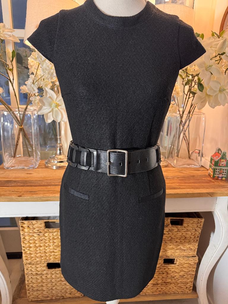 Nieuwe, Zwarte, korte wollen jurk, 36/S, NIEUW., Verzenden, Zwart, Nieuw, Maat 36 (S)