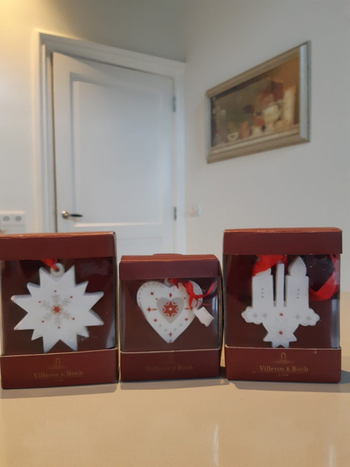 Set van 3 Kersthangers Villeroy en Boch Snow Fantasy NIEUW, Diversen, Ophalen of Verzenden, Nieuw